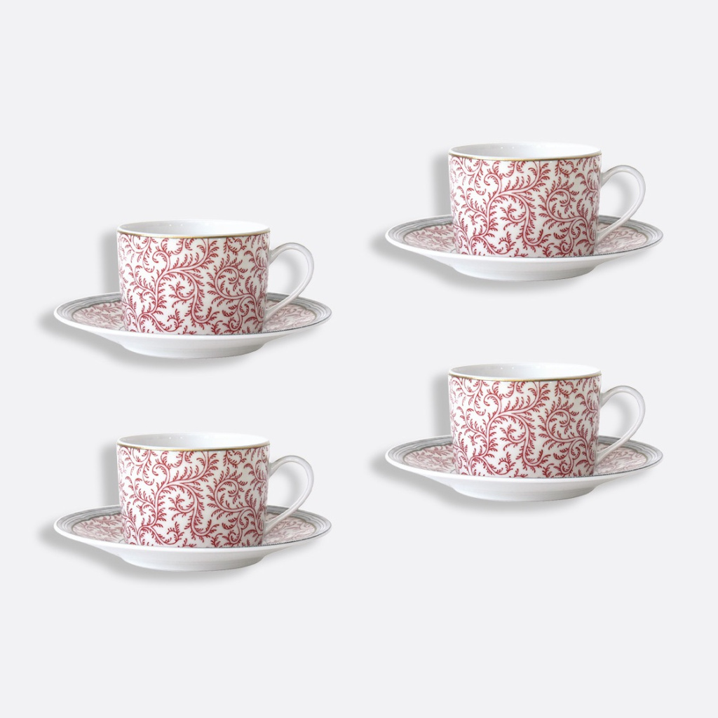 Набор из 4-х чайных чашек с блюдцем Bernardaud Collection Braquenie 150 мл.jpg