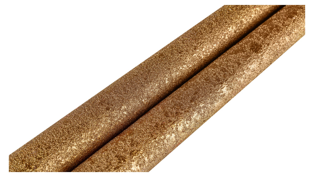 LUZ310.8 Набор свечей Luz Your senses Рустик 30 см, 2 шт, золотистый металлик (2).jpg